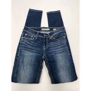 BKE Women's 5-Pocket Distressed Payton Denim Jeans Medium Wash Blue Size 25L